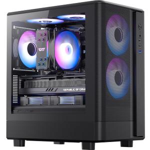 darkFlash Micro-ATX PC Case, Pre-Install 3 PWM ARGB Fans Computer Case, High Heat Dissipation MATX Gaming PC Case, USB 3.0 Port, Supports up to 240mm AIO(DB330M MESH, Black)