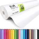 BAIJIALI 36" x 2,400" (200') Kraft Paper Roll for Craft Bulletin Board Paper Art Table Covering Crafting Gift Wrapping Bouquet Packing Parcel (White, 36''x200')
