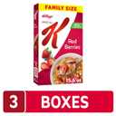 Kellogg's Special K Breakfast Cereal, Family Breakfast, Fiber Cereal, Family Size, Red Berries (3 Boxes) (EXP 11/20/26)