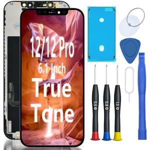 for iPhone 12/12 Pro Screen Replacement Kit 6.1" LCD Display Digitizer Glass Full Assembly Face ID Support +Waterproof Seal +DIY Repair Tools