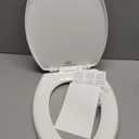 Bemis 7300SLEC Slow Close Toilet Seat, Easy Clean Hinges and Durable Plastic Seat, Made in USA, Elongated, White