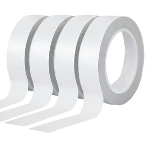 Thin Double Sided Tape for Craft,Card Making,Gift,Scrapbooking and Office School Stationery Supplies,Tear-by-Hand, Paper Backing (4Rolls,1 Inch x 32 Yards Per Roll)