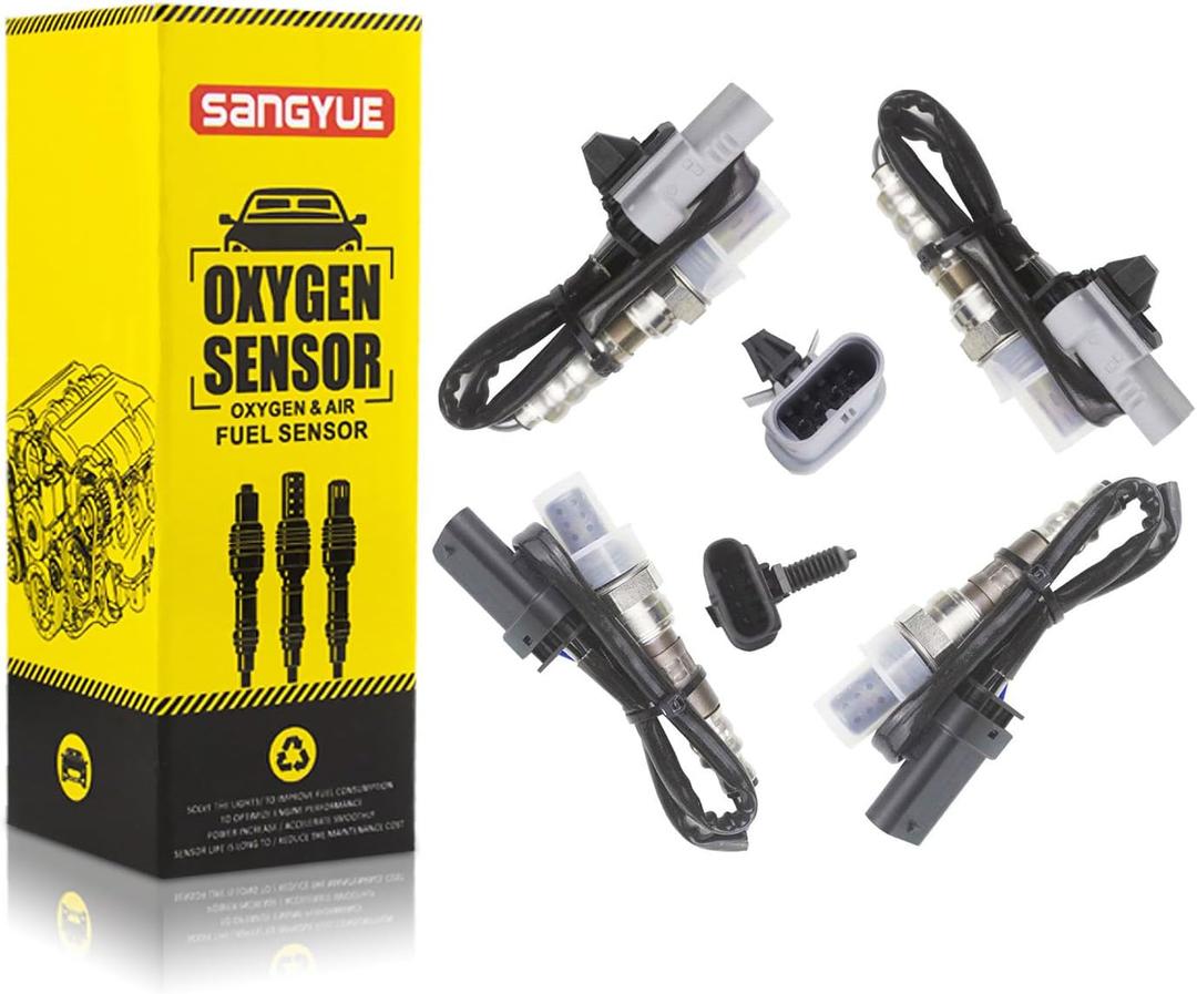 4PCS Oxygen O2 Sensor 1 & 2 for 2016-2019 Chevrolet Silverado 2500 3500 HD Suburban 3500 HD GMC Sierra 2500 3500 HD 6.0L Upstream + Downstream
