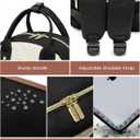 LOVEVOOK Small Backpack Purse for Women, Mini Backpack bag, Cute Fashion Backpack for Daily Travel Work, Beige-Black-Brown