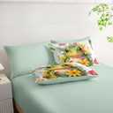 AILONEN Green Frog Comforter Set Queen 7-Piece Bed in a Bag,Tropical Amphibian Tree Frog Bedding Set for Kids Boys Girls,Soft Comforter & Fitted Sheet with Flat Sheet,2 Pillowcases,2 Pillow Shams