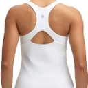 RUNNING GIRL Tank top with Built in Bra for Women,Compression Shirts Crisscross Back Workout Yoga Tops, Medium