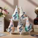 Jenaai 5 Pcs Music Gifts Felt Gnomes with Inspirational Words Music Note Choir Marching Band Gifts for Teachers Piano Students Musial Party Favors Table Tiered Tray Decor