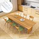 Clear Plastic Floor Mat 5.2' x 4.3' Vinyl Area Rug for Dining Table, Large Waterproof Plastic Floor Mats for Kitchen Vinyl Area Rug Carpet PVC Chair Rug for Home Laundry Office Kitchen