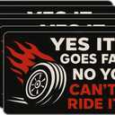 6Pcs Yes It Goes Fast, No You Can't Ride It Sticker - Yes It Goes Fast, No You Can't Ride It Bumper Sticker - 5"x3" Phone Stickers, Premium UV Printing  Vibrant & Long-Lasting Colors Laptop Stickers