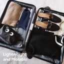 Airplane Foot Hammock, Portable Airplane Footrest to Relax Feet, Adjustable Foot Hanger for Long Trip Home Office, Travel Essentials, Navy