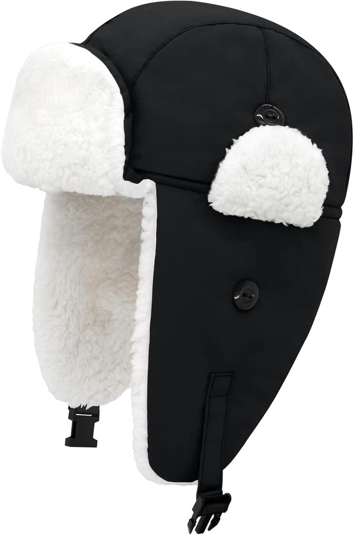 Sarfel Toddler Winter Hat Baby Winter Hat Waterproof Infant Kids Snow Hats Warm Fleece Toddler Trapper Hats Kids Beanie Cap (12-24 Months)