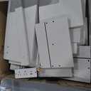 KEIKI Makeup Vanity Desk with Sliding Mirror and Lights, Small Vanity Table with 4 Drawers, Power Outlets, Hair Dryer Holder, Bedroom Dressing Table with Cushioned Stool & Shelves for Girl, White (29.2 inches)