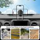Magnetic Dash Phone Mount for 2018-2023 Jeep Wrangler JL JLU & Gladiator JT Accessories Multi-Mount Phone Holder Dashboard Storage Tray with Extra Clip Bracket, Not for Oil-Electric 4xe