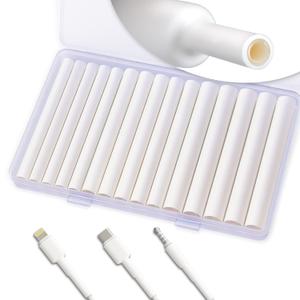 Heat Shrink Tubing Kit, Shrink Ratio 3:1 1/4" 5/16" 3/8" Heat Shrink Tube, White Wire Shrink Wrap Tubing Protector Saver Cover for Phone Cable Waterproof Electrical Shrink Tubing with Adhesive Lined