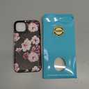 Goodon for iPhone 14 Plus Case Wallet - Flip Folio Leather Cover with Trendy Floral Design, 4 Card Slots & Kickstand Function, Stylish Protective Phone Case for Women and Girls - Pink White Flowers