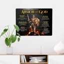 WZVZGZ Armor of God Tin Metal Sign Wall Decor Fun Decoration for Home Kitchen Bar Room Garage Vintage Poster Plaque 12" x 16"