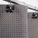 Black White Butterfly Shower Curtain Hooks: 12 Pcs Cute Resin Bow Tie Decorative Rustproof Stainless Steel Rings for Garden Farmhouse Cottage Nature-Inspired & Seasonal Spring Summer Bathroom Bedroom