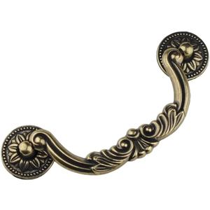 10-Pack 5 Inch Vintage Dresser Drawer Pull Handles Antique Bronze/Black Rustic Kitchen Antique Drop Bail Pull Handles Metal Cabinet Pulls 128mm (10,Antique Bronze)