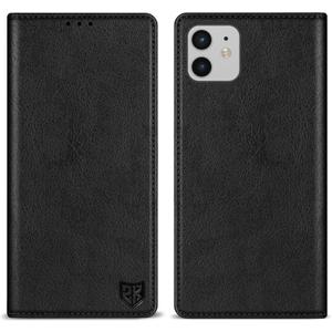 ZZXX for iPhone 12/12 Pro Wallet Case with [RFID Blocking] Card Slot Stand Strong Magnetic Leather Flip Fold Protective Phone Case for iPhone 12/12 Pro Case Wallet(Black-6.1 inch)