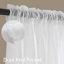 MIULEE White Sheer Curtains 84 Inches Long, 4 Panels Set, Light Filtering Rod Pocket Voile Drapes for Living Room and Bedroom, Airy Soft Fabric Window Treatments, 54 x 84 Inches