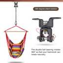 Ceiling Hammock Chair Hanger with 47"/4ft Chain 360 Rotation Heavy Duty Hanging Chair Mount 600 LB Capacity Swing Hanger Hardware for Hanging Swing Chairs, Porch Swing, Punching Bags, Silver