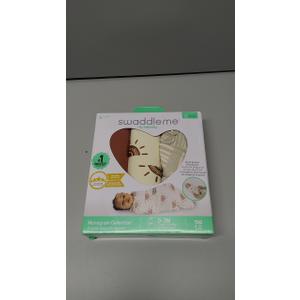 SwaddleMe by Ingenuity Monogram Collection Baby Swaddle, 100% Cotton, Improves Sleep & Calms Startle Reflex, 0-3 Months, Pocket Fold Design for Easy Changes, 1.0 TOG, 3-Pack - Rising Sun