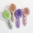 Purple Double-sided Hair Brush, Portable Massage Comb