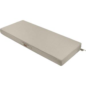 Magpie Fabrics Outdoor Bench Cushion 42 x 18 Inch, Waterproof Fade Resistant Patio Garden Loveseat Sofa Settee Couch Swing Pads with Carry Handle and Ties, Taupe, 42"W x 18"D x 3"Thick