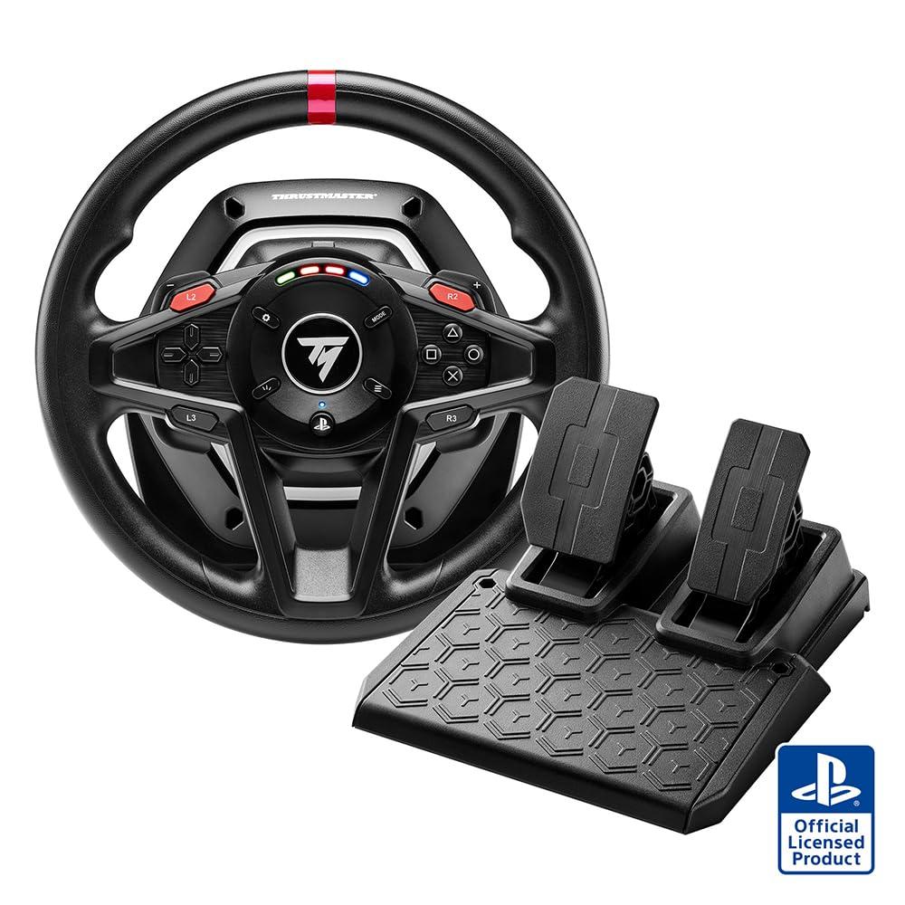 Thrustmaster T128 Racing Wheel & Pedal Set for PS5, PS4 and PC Force Feedback Gaming Steering Wheel for Driving Simulator