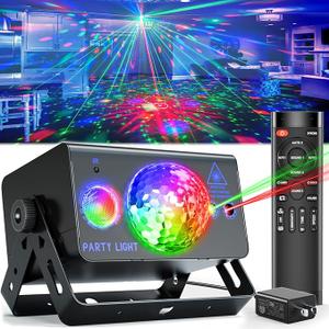 Party Lights Dj Disco Light Disco Ball Light LED Stage Strobe Lights Projector Sound Activated with Remote Control for Parties Club Bar Holiday Christmas Dance Gift Birthday Xmas Wedding Home Décor