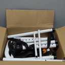 Zelvia Bed Rails for Elderly Adults Safety with Motion Light & Storage Pouch - Retractable & Foldable Bed Handrails Assist Bedrails for Seniors, Surgery Patients & Handicap-White&Orange