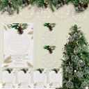 Kasyat 24 Sets Christian Christmas Ornaments Religious Ornament Bulk Gifts Bible Verse Inspirational Nativity Acrylic Christmas Tree Hanging with Cards for Women Family Church Decor (Classic)