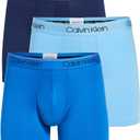 Calvin Klein Men's Micro Stretch 3-pack Boxer Brief (Blue, L)