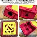 Guinea Pig Tunnel House, Small Pet Toy Cages Tunnels and Tubes with Observation Window for Hamsters,mice,Guinea Pig, Ferret,Chinchilla Hedgehog Hiding and Resting. 5 Room-red