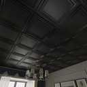 Art3d PVC Ceiling Tiles, 3D Plastic Sheet in Black, 2 x 2 ft, 24-Pack, 24"x24"