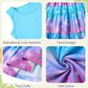 Lovekider Little Girls Casual Cotton Sleeveless Dresses Summer Swing Twirly Sundress Kids 3D Cute Sun Dress 4-8T (Blue-purple Mermaid)