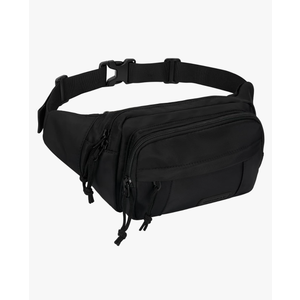 WATERFLY Fanny Pack Waist Packs: Large Crossbody Fanny Packs for Women Men with 5 Zipper Pockets Adjustable Strap Waist Bags Hip Pack for Traveling Cycling Running Hiking
