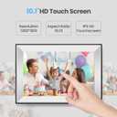 Frameo Digital Picture Frame 10.1 Inch Smart WiFi Digital Photo Frame, IPS Touch Screen, 32GB, Electronic Slideshow, Load from Phone App, Auto-Rotate, for Grandparents & Mothers Day