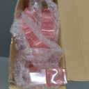 Pink Mahjong Racks with Pushers Set of 4, 18 inches Travel Acrylic Mahjong Tiles Racks with Bag, Mahjongs Cards, Dices, Wind Indicator, American Mahjongs Set Accessories, Gifts and Supplies, Large
