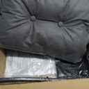 IBUYKE 11.8 H Folding Footrest Stool, Rectangle Small Foot Stool Accent Ottoman for Lazy Chair, Modern Portable Ottoman Foot Rest for Living Room Bedroom, Dark Grey WBD020BG