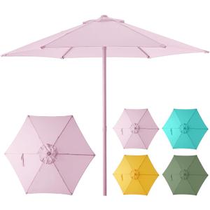 HOMSHADE Outdoor Patio Umbrella - Market Table Pool Deck Umbrella with Push Button Tilt, Crank, UPF50+ UV Protection and Sturdy Ribs, 3-Year Fade Resistance, 220GSM Solution-Dyed Fabric (No base)
