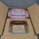 Pyrex Freshlock (5-Pack, 4 Cup) Glass Food Storage Containers Set, Airtight & Leakproof Locking Lids BPA-Free, Meal Prep Containers Set, Freezer Dishwasher Microwave Safe