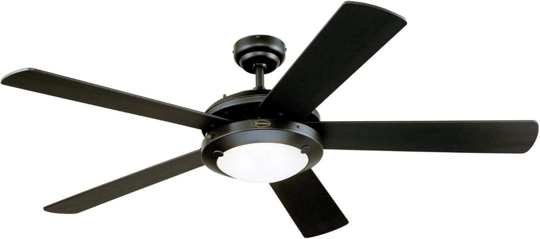 Westinghouse 7224200 Comet Indoor Ceiling Fan with Light, Matte Black