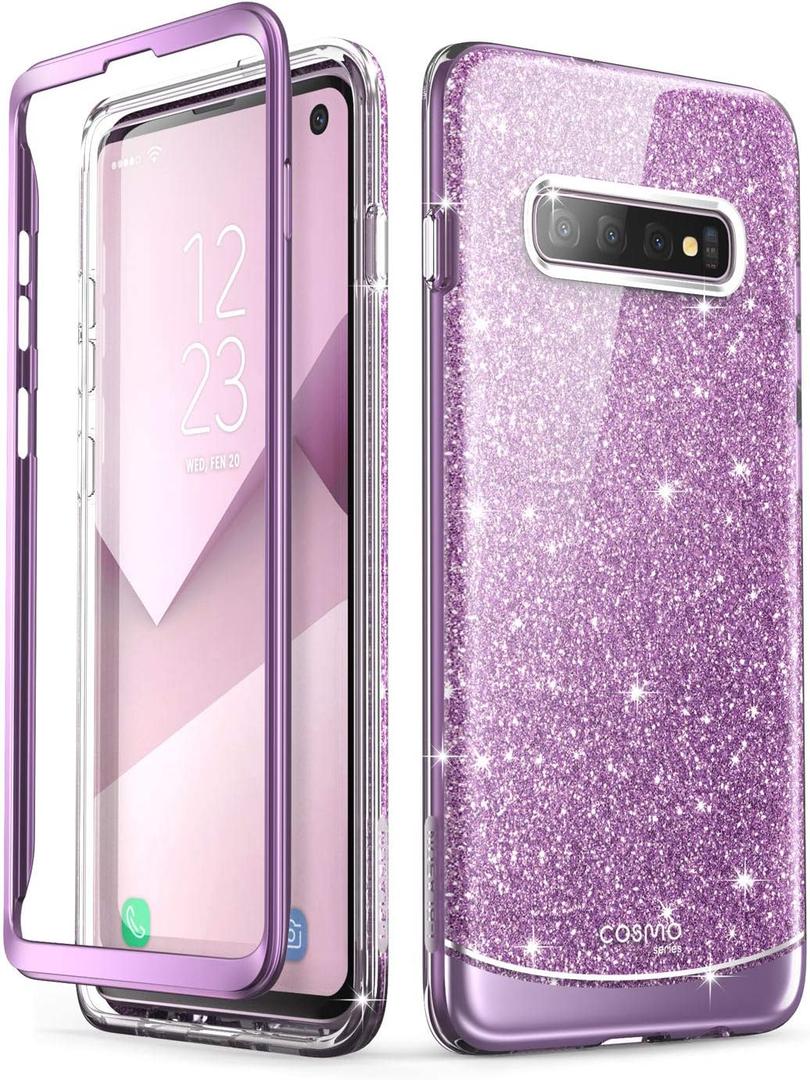 i-Blason Cosmo Series Designed for Samsung Galaxy S10 Case Stylish Full-Body Protective Bumper Case Without Built-in Screen Protector for Galaxy S10 2019 Release, Purple (Max)