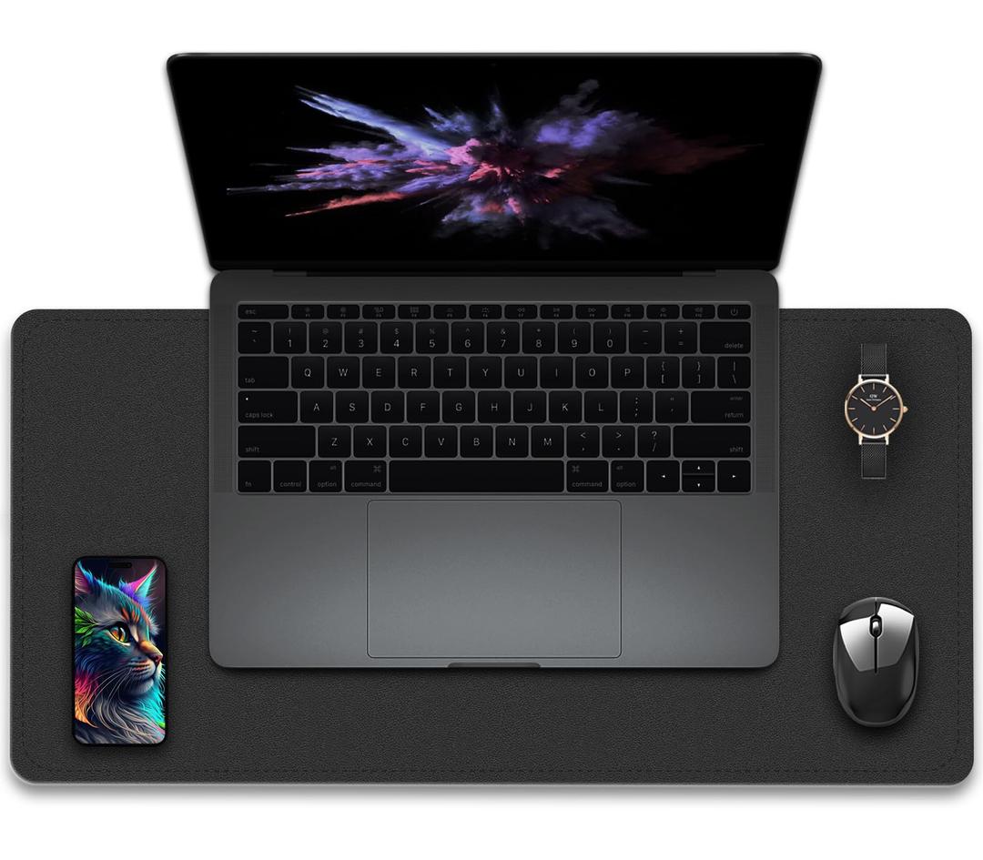 47.2" x 23.6" Large Desk Pad Mat - Non-Slip PU Leather Desk Mat, Large Mouse Pad, Computer Mat for Keyboard Mouse, Waterproof Desk Writing Mat, Desk Blotter Mat for Work (Dark Green)
