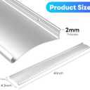 4" Extra-Wide Door Rain Drip Guard, 40" L Heavy Duty Aluminum Thickened Window Door Rain Deflector, Door Drip Cap, 0.8" Height Overhead Drip Edge (Silver)