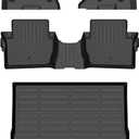 AIPOIL® Floor Mats Custom Fit for 2024 2025 2026 Dodge Charger Daytona 2-Door TPE All Weather Odorless Non-Slip Car Liners, 1st & 2nd Row Full Set, Black