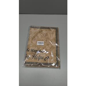 Coffee Placemts Set of 4, 12"x18" Brown Cafe Printing Table Mats, Washable Heat-Resistant Linen Placemats for Dining Table Party, Birthday Housewarming Gift for Mom Friend Family-A14