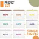 24pcs Mesh Zipper Pouch File Bags Puzzle Storage Bags, A3 17x12 Inches Large Reusable Zipper Pouches for Organizing Classroom Board Game Organization