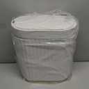 ELPHECO Automatic Motion Sensor Trash Can - 2 Gallon Slimline for Bathroom, Bedroom, Kitchen, Office - White with Gold Trim